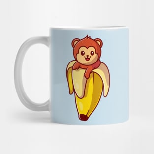 Cute Monkey Banana Cartoon Mug
